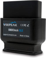 Veepeak OBDCheck BLE OBD2 Bluetooth Scanner Auto OBD II Diagnostic Scan Tool for iOS &amp; Android, Bluetooth 4.0 Car Check Engine Light Code Reader Supports Torque, OBD Fusion app