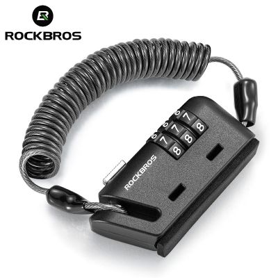 【CW】 ROCKBROS New Password Helmet Lock 3 Digit Code Door Locker Motorcycle Anti-theft Cable Accessories