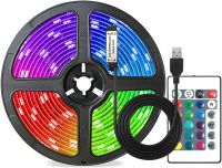 2m3m4m5m USB LED Lights Strip Tape LED 2835 24 Key IR Remote Control for Kitchen Closet Bedroom PC TV Backlight Home Lighting