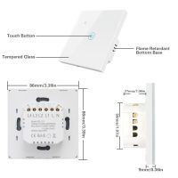 สวิตช์ไฟไวไฟจับเวลา86ปุ่มสัมผัสแก้วแผงผนัง1/2/3/4แก๊ง Tuya แอปชีวิตอัจฉริยะควบคุมการทำงานกับ Alexa Google Home