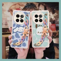 Cartoon soft shell Phone Case For VIVO X90 Pro+ 5G/X90 Pro Plus/V2227A imitation leather Back Cover Nordic style cute