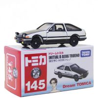 Takara Tomy Dream Tomica 145ของขวัญโมเดลรถยนต์สปอร์ตรถของเล่นหล่อจาก AE86 Toyota Trueno สำหรับเด็กผู้ชายและเด็กผู้หญิง