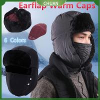 CHUAN Cotton Sports Winter Ski Warm Caps Skull Thick Balaclava Fur Earflap Winter Bomber Hat