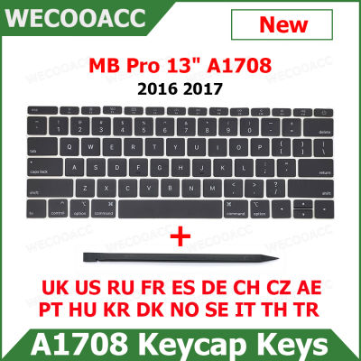 ใหม่เปลี่ยนคีย์คีย์บอร์ด US UK ฝรั่งเศสรัสเซียสเปน EU สำหรับ MacBook Pro Retina 13 "A1708 Key CAP 2016 2017 ปี-iewo9238