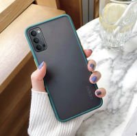 เคสกันกระแทก Case OPPO Reno4 ปุ่มสีผิวด้าน ขอบนิ่มหลังแข็ง