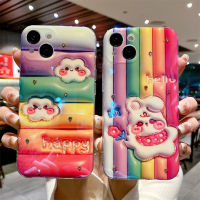 KIKI Cute phone case for iphone 14 14plus 14pro 14promax 13 13pro 13promax 12 12pro 12promax 3D rainbow cartoon rabbit cloud pattern Elegant Style iphone 11 11pro 11promax x xr xsmax Soft protective case 7+ 8+ 2023 New Design Soft Cartoon