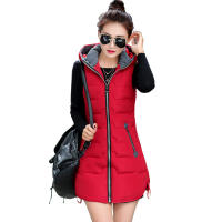 Autumn Winter Vest Women Waistcoat 2022 Female Sleeveless Jacket Hood Warm Long Vest Jacket Colete Feminino Plus Size 5XL C3727