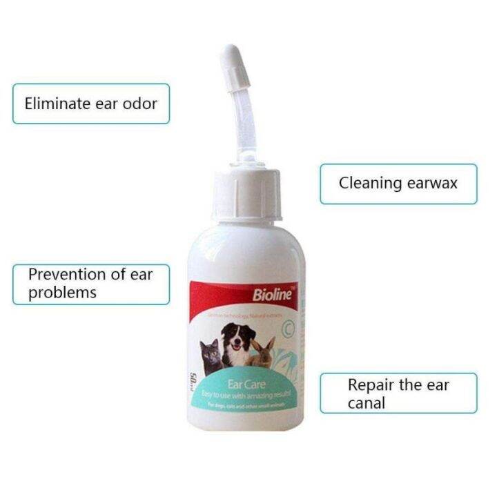 Bioline Pet Ear Care Ear Drop Ear Cleaning Dog Ear Cleaning Cat Ear