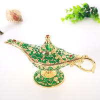 Green Lamp Ornament Large Wishing Lamp Metal Home Decorations Gift Childrens Home Decoration