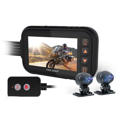 Motorcycle WIFI Dash Cam HD 1080P Front Rear Dual Lens Camera Video Recorder Waterproof Contact Screen DVR G-Sensor