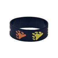 1 PC Gay Pride Bear Claw Logo Silicone Rubber Bracelet One Inch Wide Band Replacement Parts