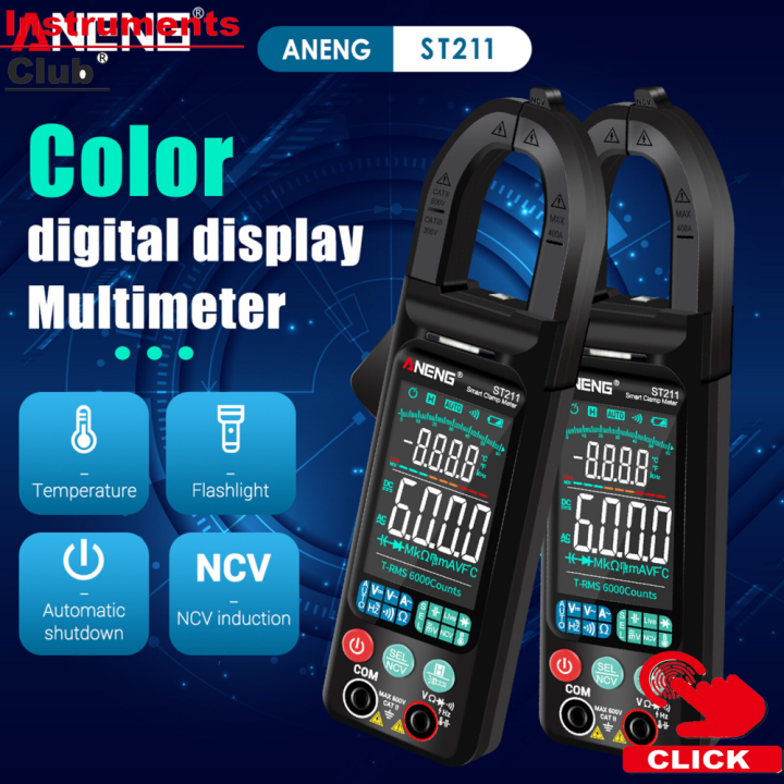 ANENG ST211 6000 Counts Digital AC Current Clamp Meter 400A Automatic Range Multimeter with