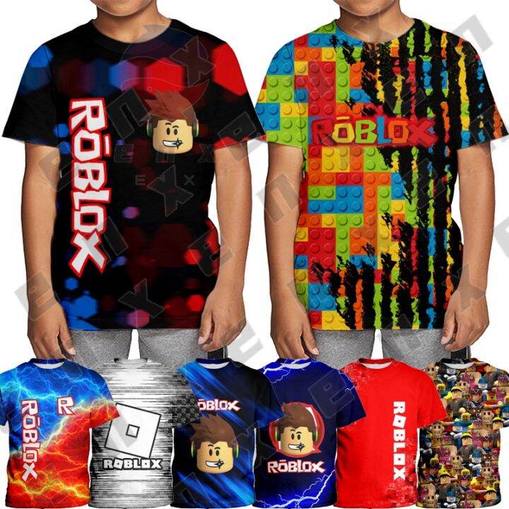 ROBLOX cartoon clothing t shirt boys shirts ROBLOX kids tshirt boy t-shirts  summer tops for girls shirts children clothes - AliExpress