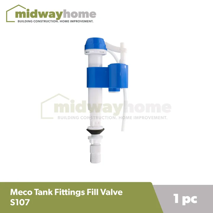 Meco Toilet Tank Fittings Fill Valve S107 for Water Closet Tank 1 pc
