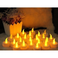 Flameless LED Tea Light Candles Battery Powered Coloful Flickering Pillar Candles Votive Tealight Romantic Party Home Decoration