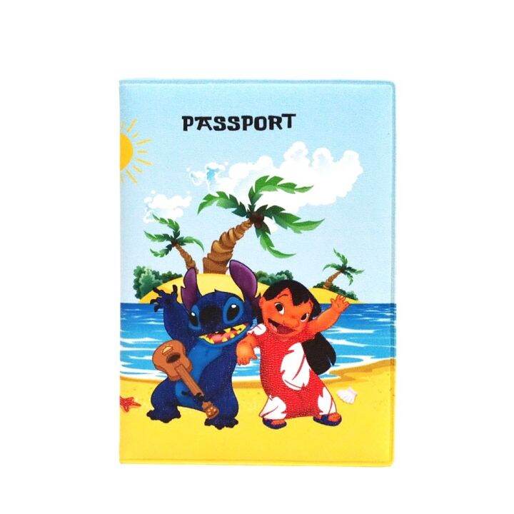 【Ready Stock】 Lilo Stitch Character Passport Cover Passport Book Cover