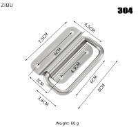 ZIBU ตู้เที่ยวบินกรณีเฟอร์นิเจอร์ฮาร์ดแวร์พับมือจับสำหรับกล่องเครื่องมือสแตนเลสลิ้นชักตู้เสื้อผ้าติดตั้งง่าย