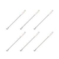 Lab Mini Scoop 6 PCS Stainless Steel Sampling Reagent Spoon Laboratory Double Head Spatula 125mm