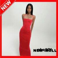 NEW MALL 2022 Street Street Hipster WomenS Halter Neck One-Step Skirt Dress