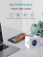 「 ANN Hardware 」อะแดปเตอร์ Sopend แถบไฟ Usb ไฟฟ้า Eu เกาหลี Powercube Board Kr ปลั๊ก4เต้าเสียบไฟฟ้ากระแสสลับพร้อมสวิตช์3พอร์ต USB C ป้องกันไฟกระชาก