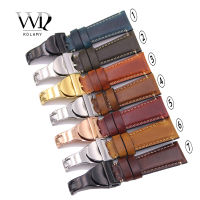 Rolamy 20mm 22mm Durable Real Leather Replacement Wrist Watch Band Strap Belt celet For Tudor Seiko Rolex