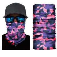 Buff บนผ้าพันคอมอเตอร์ไซด์การขี่จักรยานกลางแจ้ง Bandana Windproof ชาย Balaclava ผ้าพันคอลายพรางกันแดด