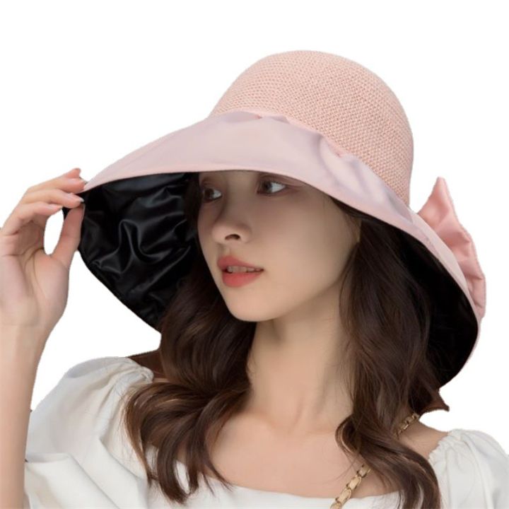 ส่งจากกรุงเทพ-หมวกผู้หญิงเกาหลี-หมวกสองด้าน-หมวกชาวประมง-หมวกกันแดด-หมวกกันแดดผู้หญิง-หมวกแฟชั่น-หมวกชาวประมงผู้หญิง-สไตล์หลากหลาย