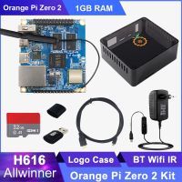 Orange Pi Zero 2 1GB RAM Allwinner ชิป H616 BT IR Receiver โลโก้เคส ABS HDMI-Compatible Cable ตัวเลือก Orange Pi Zero 2