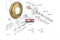 แผ่นรองหลังล้อนำ รถเกี่ยวข้าวคูโบต้า รุ่น DC60,DC68 (5T051-23880) แหวนรองซีลล้อนำ ปลอกรองล้อหลังล้อนำ