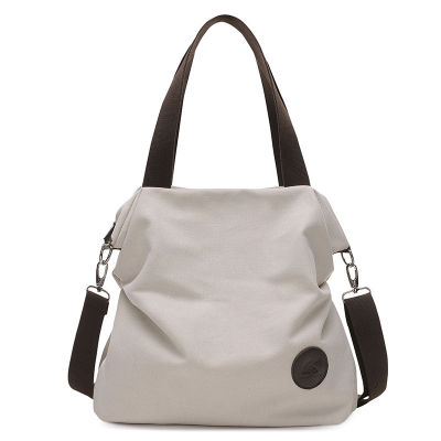 2023 New Urban Simple Literary Women Bag Portable Shoulder Bag Student Canvas Bag Big Bag 2023