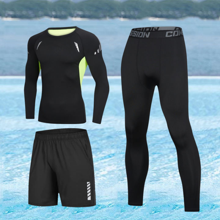 ชุดว่ายน้ำเต็มรูปแบบผู้ชายแขนยาวชุดว่ายน้ำผู้ชายชุดว่ายน้ำดำน้ำดูปะการังชุดว่ายน้ำขนาดใหญ่สำหรับ-bsy1แมงกะพรุน