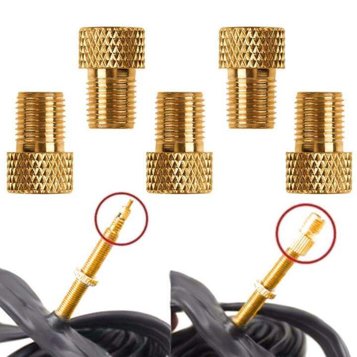 [Cheerfulhigh] 5pcs Copper Presta to Adaptors Bicycle Pump Tire Valve