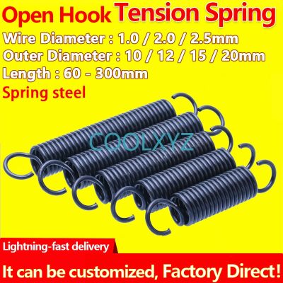 Open Hook Tension Spring Pullback Spring Coil Extension Spring Draught Spring Wire Diameter 2.5mm Outer Diameter 20mm Electrical Connectors