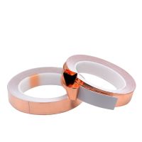 ◙ Length 50m Single Side Conductive Copper Foil Tape Strip Adhesive 5/8/10/20mm EMI Shielding Heat Resist Tape