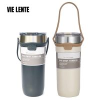 ▪☌ 304 Stainless Steel Thermos with Lid Double Wall Vacuum Insulated Travel Coffee Mug Beer Thermal Cup Cold Hot Drinks Tumbler