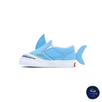 [ของแท้ ส่งฟรี จากไทย] รองเท้าเด็ก VANS TODDLER SLIP-ON V SHARK - BLUE/TRUE WHITE