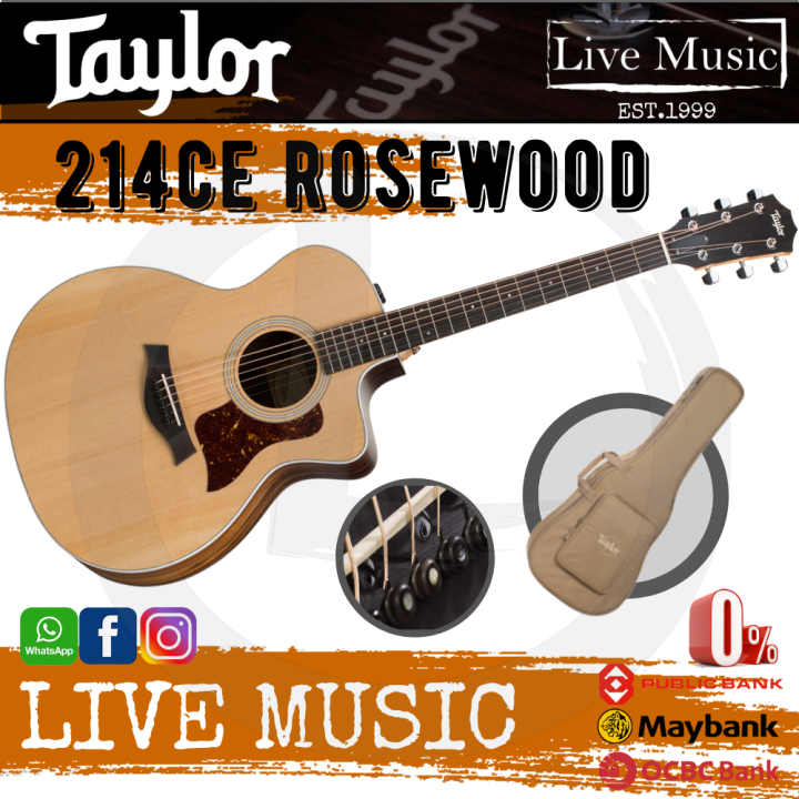 Taylor ce Rosewood Grand Auditorium Acoustic Guitar with Bag