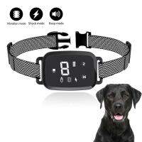 ZZOOI LCD Electric Dog Training Collar Automatic Waterproof Rechargeable AntiBark Dog Training Collar with Shock Vibration Sound