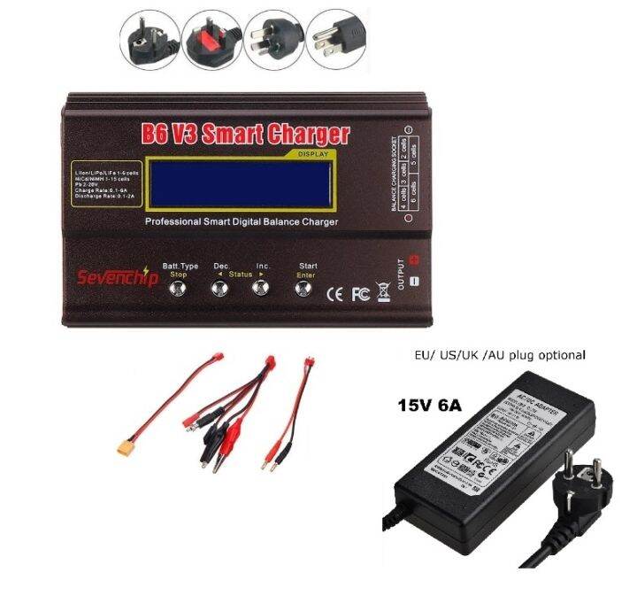 Cargador Balanceador Zouminyy RC 80W 1-6S Para Baterías Lipo Adaptador 15V 6A – Ideal Para Aeromodelismo Y Drones Cargador Balanceador Zouminyy RC 80W 1-6S Para Baterías Lipo Adaptador 15V 6A – Ideal Para Aeromodelismo Y Drones