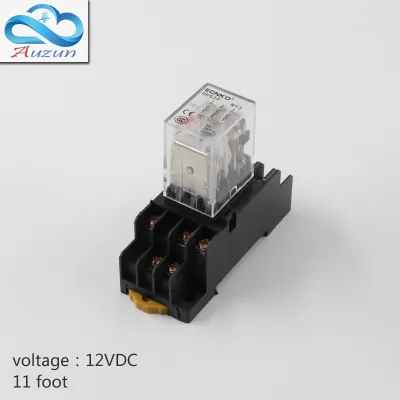 10 pieces hh53P small dc 12 v relay with intermediate relay lamp base current is 5 a silver contact eleven feet