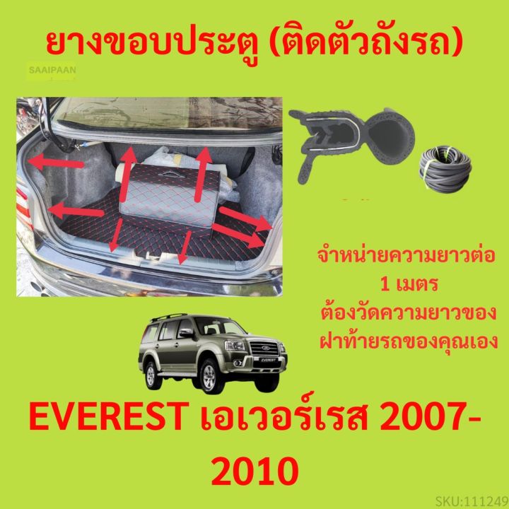 ราคาต่อเมตร ยางฝาท้าย  EVEREST เอเวอร์เรส 2007-2010 ยางประตูหลัง แบบมีปีก