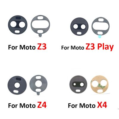 กระจกกล้องถ่ายรูปหลังด้านหลังแบบดั้งเดิมสำหรับ Motorola Moto Z3กระจกกล้องถ่ายรูป X4เล่น Z4พร้อมกาวกาว