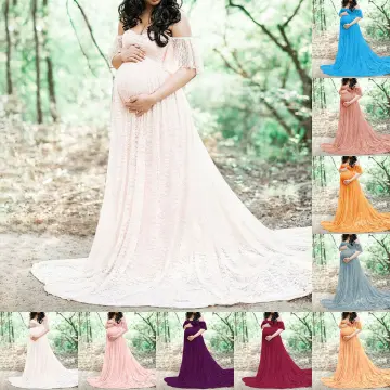 Plus Size Long Lace Sleeve Maternity Formal Dresses  Lace maternity dress,  Long sleeve dress formal, Maternity dresses