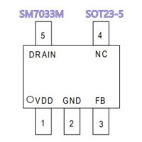 20pcs x SM7033M Non-isolated Constant Voltage LED Driver Control Chip