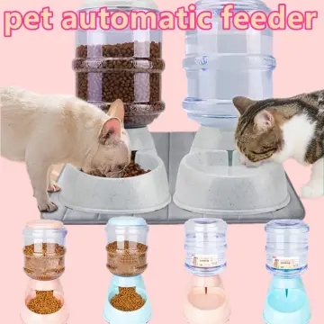 3.8L Dog Automatic Feeders Plastic Water Bottle Cat Bowl Feeding