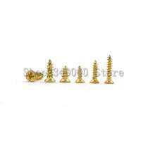 1200Pcsset Mini Flat Self-tapping Screws Set M2 M2.5 Carbon Steel Gold-plated Screw Phillips Screw Kit 2*6mm Golden Screws