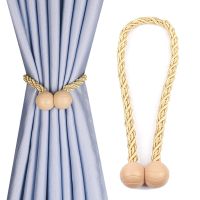 ✙▧ 1Pc Magnet Curtain Clip Hanging Ball Tieback for Curtains Holder Buckle Rope Gold Decoration Window Drape Holdback Accessories