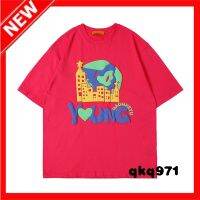 qkq971 Street Print T-Shirt 2022 New Loose Short Sleeve T-Shirt Women