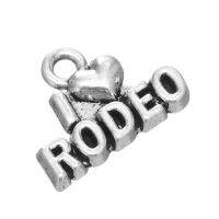 ใหม่ I Love Rodeo Word Charms สำหรับกำไล Charms สำหรับเครื่องประดับทำ