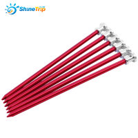 4pcs Camping Tent Pegs High Strength Aluminum Tent Nails Outdoor Tent Peg Long Cylinder Tent Accessories 23cm